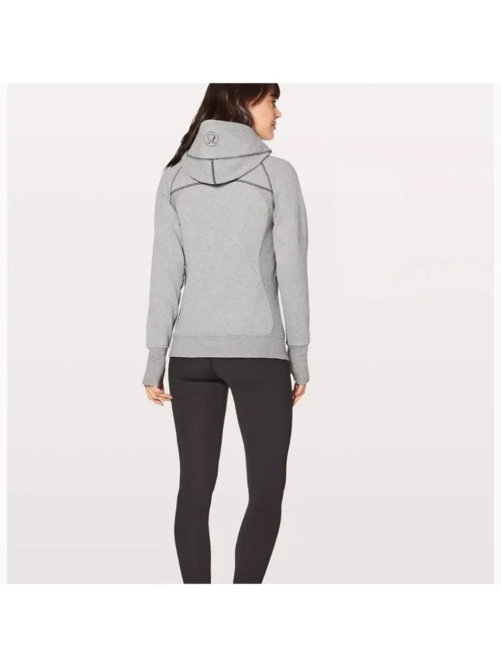Lululemon Scuba HoodieClassic Cotton Fleece heathered Speckled Medium Grey